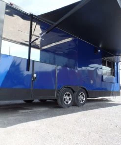 8.5' x 24' Concession Cobalt Blue Event Food Trailer