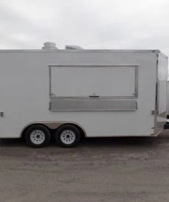 White Concession 8.5' x 16' Food Catering Event Trailer -Cheap Concession Trailers Shop sam 2072