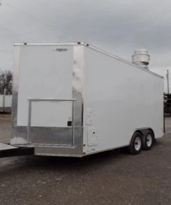 White Concession 8.5' x 16' Food Catering Event Trailer -Cheap Concession Trailers Shop sam 2073