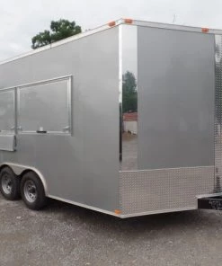 8.5' x 14' Concession Trailer Silver Food Event Catering -Cheap Concession Trailers Shop sam 2079 1
