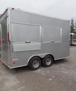 8.5' x 14' Concession Trailer Silver Food Event Catering -Cheap Concession Trailers Shop sam 2081 1