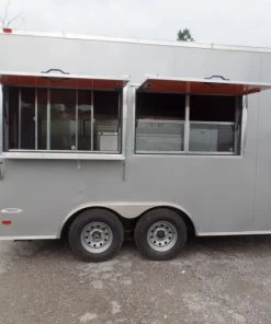 8.5' x 14' Concession Trailer Silver Food Event Catering -Cheap Concession Trailers Shop sam 2089 1
