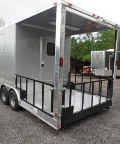 8.5' x 22' Concession Trailer Silver BBQ Event Catering -Cheap Concession Trailers Shop sam 2112 1