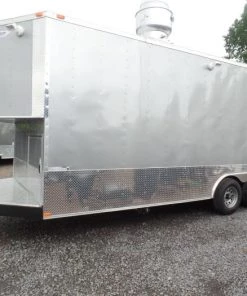 8.5' x 22' Concession Trailer Silver BBQ Event Catering -Cheap Concession Trailers Shop sam 2114 1