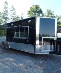 8.5' x 24' Concession Food Trailer Black Event Catering -Cheap Concession Trailers Shop sam 2130