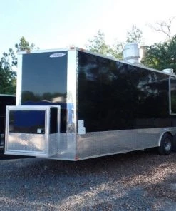 8.5' x 24' Concession Food Trailer Black Event Catering -Cheap Concession Trailers Shop sam 2139