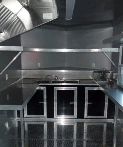 8.5' x 24' Concession Food Trailer Black Event Catering -Cheap Concession Trailers Shop sam 2151