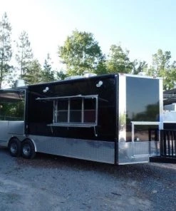 8.5' x 24' Concession Food Trailer Black Event Catering -Cheap Concession Trailers Shop sam 2170