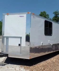 8.5' x 24' Concession Trailer White BBQ Event Catering -Cheap Concession Trailers Shop sam 2180