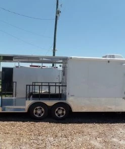 8.5' x 24' Concession Trailer White BBQ Event Catering -Cheap Concession Trailers Shop sam 2199 copy