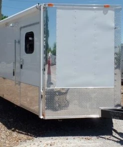 8.5' x 24' Concession Trailer White BBQ Event Catering -Cheap Concession Trailers Shop sam 2201