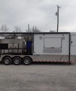 8.5' x 34' Goose Neck Concession BBQ Event Trailer -Cheap Concession Trailers Shop sam 2221