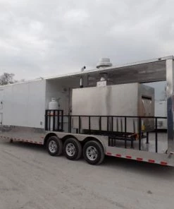 8.5' x 34' Goose Neck Concession BBQ Event Trailer -Cheap Concession Trailers Shop sam 2224