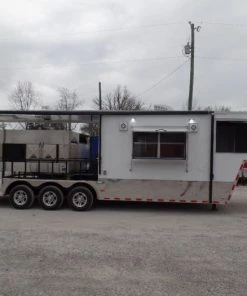 8.5' x 34' Goose Neck Concession BBQ Event Trailer -Cheap Concession Trailers Shop sam 2245