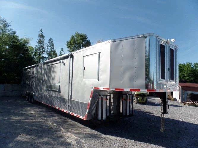 8.5' x 47' Concession Food Trailer Silver Frost With Appliances 5 8.5' x 47' Concession Food Trailer Silver Frost With Appliances - Image 5