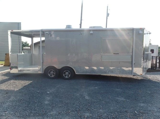 8.5' x 24' Concession Trailer Silver Frost BBQ Event Catering 27 8.5' x 24' Concession Trailer Silver Frost BBQ Event Catering - Image 27