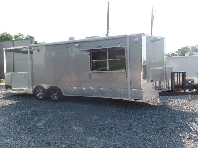 8.5' x 24' Concession Trailer Silver Frost BBQ Event Catering 43 8.5' x 24' Concession Trailer Silver Frost BBQ Event Catering - Image 43