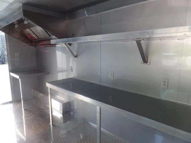 8.5' x 24' Concession Trailer Silver Frost BBQ Event Catering 2 8.5' x 24' Concession Trailer Silver Frost BBQ Event Catering - Image 2