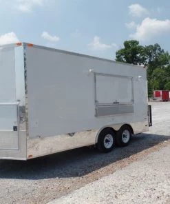 8.5' x 16' Concession Food Trailer White Event Catering -Cheap Concession Trailers Shop sam 2332