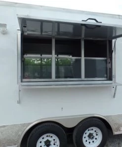 8.5' x 16' Concession Food Trailer White Event Catering -Cheap Concession Trailers Shop sam 2343