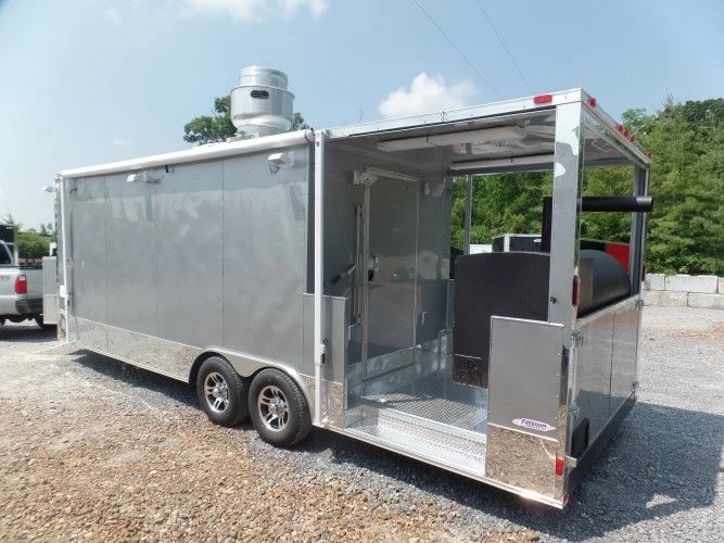8.5' x 24' Concession Trailer Silver Frost BBQ Event Catering 19 8.5' x 24' Concession Trailer Silver Frost BBQ Event Catering - Image 19
