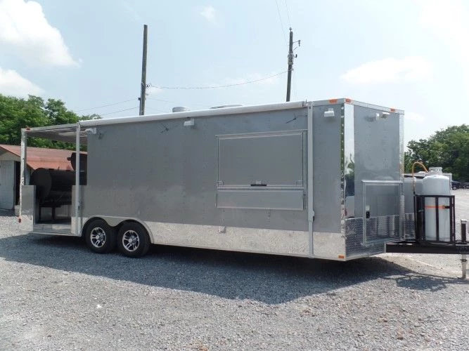 8.5' x 24' Concession Trailer Silver Frost BBQ Event Catering 20 8.5' x 24' Concession Trailer Silver Frost BBQ Event Catering - Image 20