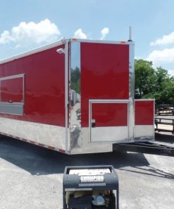 8.5' x 28' Concession Food Trailer Red Event Catering 25 8.5' x 28' Concession Food Trailer Red Event Catering -Cheap Concession Trailers Shop sam 2373