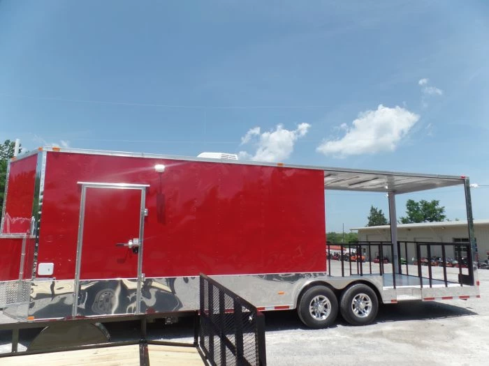 8.5' x 28' Concession Food Trailer Red Event Catering 5 8.5' x 28' Concession Food Trailer Red Event Catering - Image 5