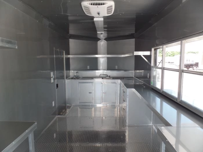 8.5' x 28' Concession Food Trailer Red Event Catering 3 8.5' x 28' Concession Food Trailer Red Event Catering - Image 3