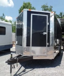 8.5' x 18' Concession Food Trailer Black Event Catering -Cheap Concession Trailers Shop sam 2392