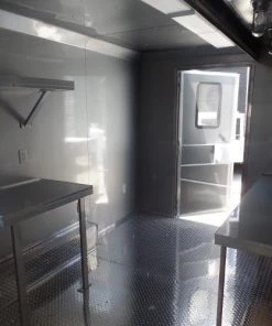 8.5' x 18' Concession Food Trailer Black Event Catering -Cheap Concession Trailers Shop sam 2410