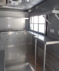 8.5' x 18' Concession Food Trailer Black Event Catering -Cheap Concession Trailers Shop sam 2412