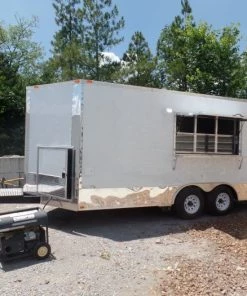 8.5' x 16' Concession Food Trailer White Event Catering -Cheap Concession Trailers Shop sam 2425