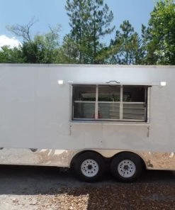 8.5' x 16' Concession Food Trailer White Event Catering -Cheap Concession Trailers Shop sam 2426