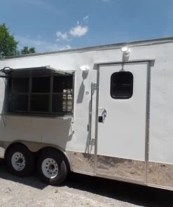 8.5' x 16' Concession Food Trailer White Event Catering -Cheap Concession Trailers Shop sam 2433