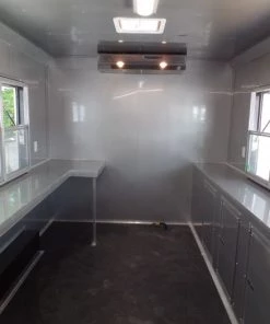 8.5' x 16' Concession Food Trailer White Event Catering -Cheap Concession Trailers Shop sam 2441