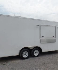 8.5' x 18' Concession Food Trailer Elite White Event Catering -Cheap Concession Trailers Shop sam 2517 2