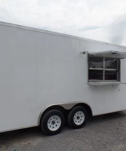 8.5' x 18' Concession Food Trailer Elite White Event Catering -Cheap Concession Trailers Shop sam 2520 2