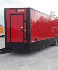 8.5' x 26' Red And Black Concession Food Trailer With Appliances -Cheap Concession Trailers Shop sam 2624