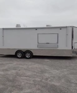 8.5' x 24' Concession Food White Catering Event Trailer -Cheap Concession Trailers Shop sam 2694
