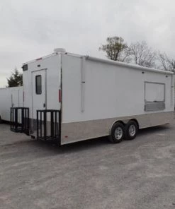 8.5' x 24' Concession Food White Catering Event Trailer -Cheap Concession Trailers Shop sam 2695