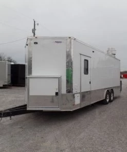 8.5' x 24' Concession Food White Catering Event Trailer -Cheap Concession Trailers Shop sam 2698