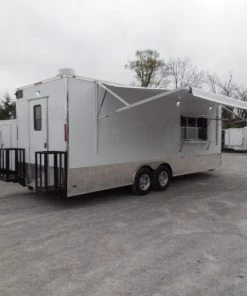 8.5' x 24' Concession Food White Catering Event Trailer