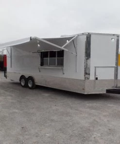 8.5' x 24' Concession Food White Catering Event Trailer -Cheap Concession Trailers Shop sam 2712 1