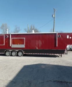 8.5' x 40' Gooseneck Concession Food Trailer With Appliances -Cheap Concession Trailers Shop sam 2797 1
