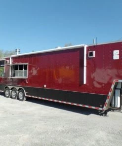 8.5' x 40' Gooseneck Concession Food Trailer With Appliances -Cheap Concession Trailers Shop sam 2808 1