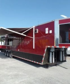 8.5' x 40' Gooseneck Concession Food Trailer With Appliances -Cheap Concession Trailers Shop sam 2839 1