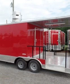 8.5' x 20' Concession Trailer Red Food Event Catering -Cheap Concession Trailers Shop sam 2933
