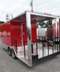 8.5' x 20' Concession Trailer Red Food Event Catering -Cheap Concession Trailers Shop sam 2939