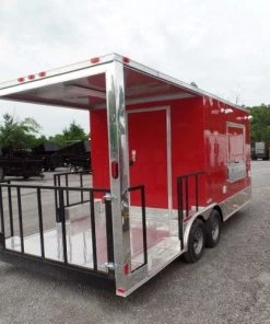 8.5' x 20' Concession Trailer Red Food Event Catering -Cheap Concession Trailers Shop sam 2941